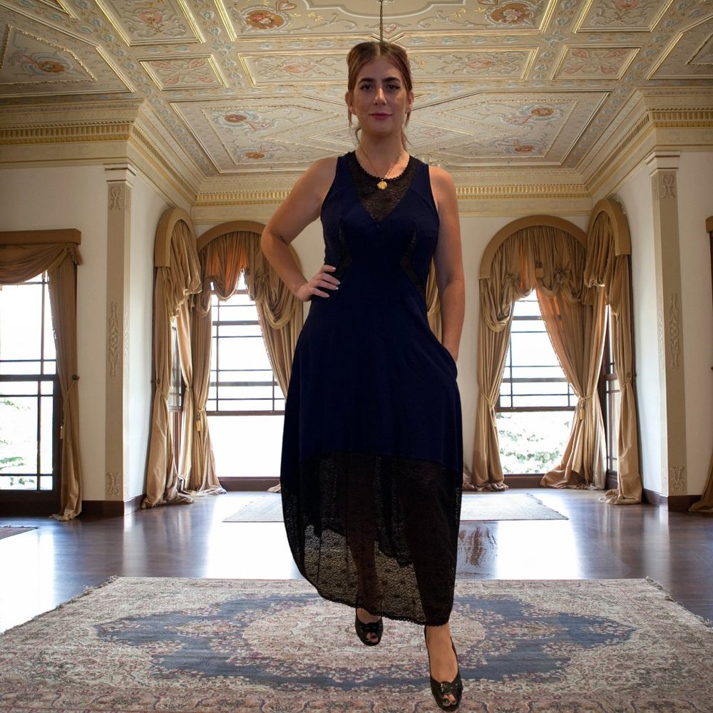 Black and Blue Dress, Beautiful Lace Details